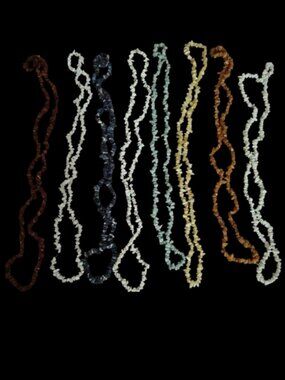 8 Strand Craft Gemstone Bundle - 34" Extra Long Crystal Chips